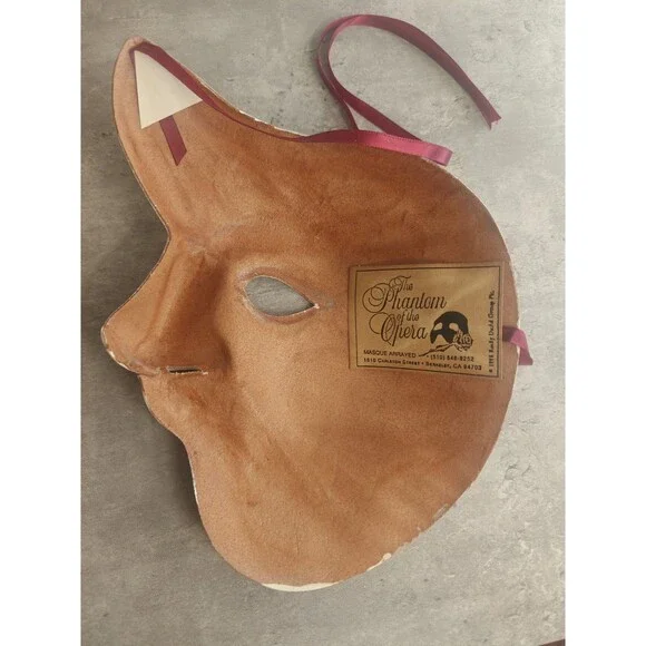 Vintage Broadway Phantom Of The Opera Mask 1988 SIGNED Franc D'Ambrosio W/ Box - Picture 9 of 12